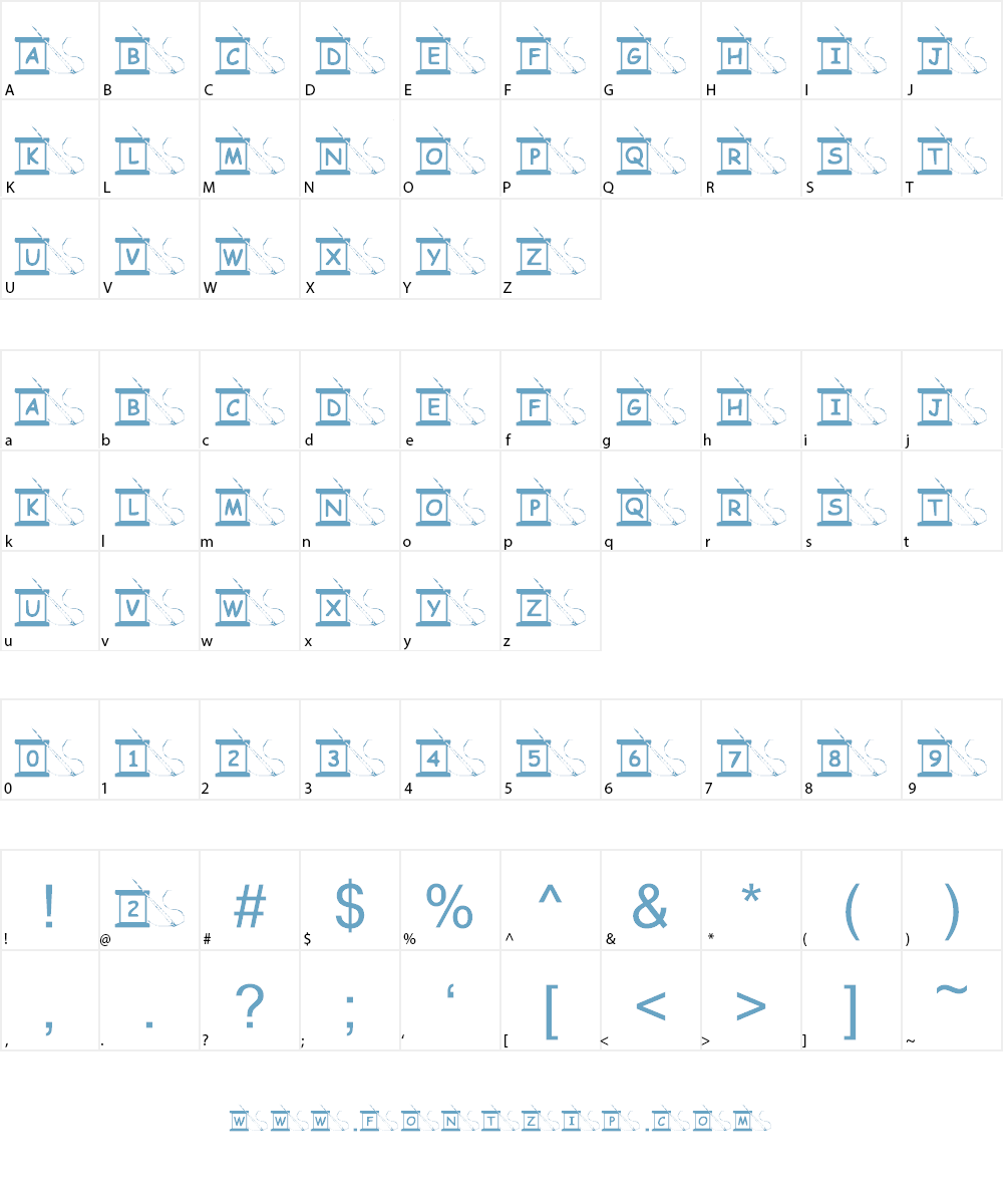 Summers Sewing Font Character
